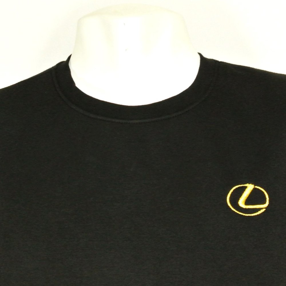 LEXUS Gold Logo Car Dealership Black Sweatshirt Employee Uniform Shirt Size M - Picture 7 of 15